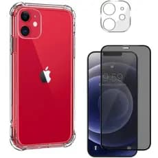Capa capinha Anti Impacto + Película 3d 9d Priva + Película Câmera P/ iPhone 11, 11 Pro, 11 Pro Max