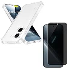 Capa Capinha Premium Anti Impacto + Película 9D 3d Priva Cerâmica Para Poco X8 Pro e X8 Pro Max
