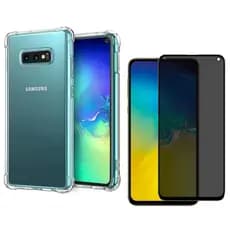 Capinha Anti Impacto + Película 3D 9D Privacidade Para Samsung Galaxy S10e (5.8)