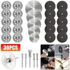 Jogo 30 peças Disco Serra Circular Madeira Alta Resistência Retifica E Furadeira Parafusadeira Conjunto de mini