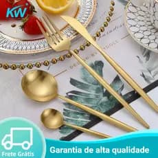 24/48 peças Jogo Talheres Inox  Slim faqueiro Em Aço para cozinha utensílios domésticos