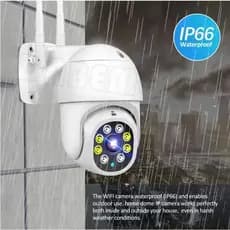 Câmera de Segurança Full HD 1080P Visão Noturna IP66 À Prova D'Água Wi-Fi 2.4GHz Infravermelha