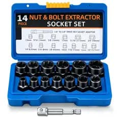 Kit 14 Peças Extração De Parafuso E Porca De Impacto Pronta