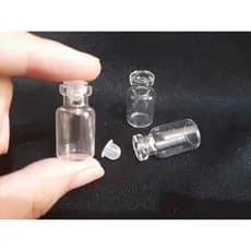 Kit 30/50pçs Frasco de Vidro 2,5ml com tampa batoque, porta sementes, oléos, perfume, aromatizantes