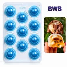 Forma Trufa BWB 3 Partes com Silicone – Bombom Gourmet 20g 30g 45g 60g | Acabamento Profissional | Desmolde Fácil