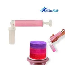 Borrifador Bombinha Pulverizador de Glitter para Confeitaria Bolo BlueStar Decoração com Pó e Brilho Kit Completo - Rosa