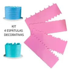 Kit A Espátulas De Bolo 22,5cm 4 Un 8 Modelos Diferentes