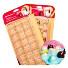Forma para Chocolate  Bombom Trufa Doces Finos  Profissional de Acrílico 20g  Bluestar Tabata Romero Fácil Desmoldagem