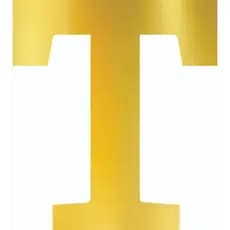 Letra T Acrílico Espelhado Dourado Decoração Personalizada