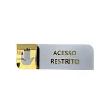 Placa Sinalização Sala Consultório Acrílico Espelhado Identificação De Porta