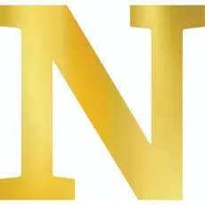 Letra N Acrílico Espelhado Dourado Decoração Personaliza