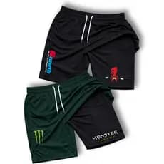 KIT 2 Bermuda Compressão 2 em 1 - Monster+Growth DPLL Ideal para Academia Ciclismo Bike Luta Casual