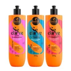 Goma texturizadora, Modelador de Cachos, Creme de Crespos - Se Curve Kit Finalizadores Haskell