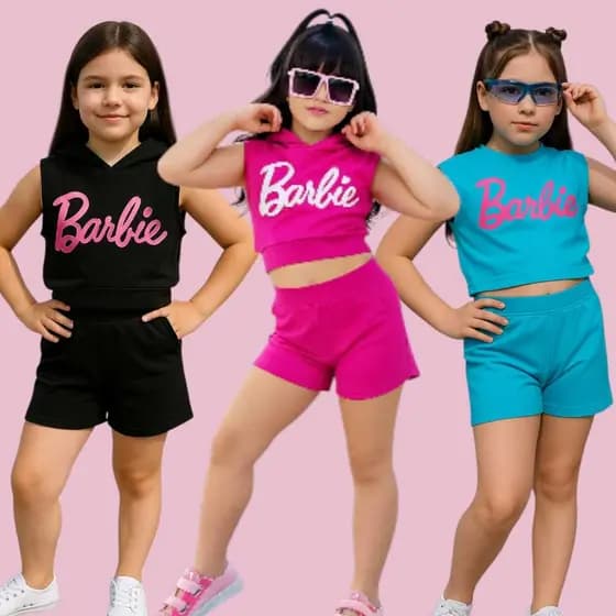 Conjunto Infantil Menina Barbie Moda Blogueirinha