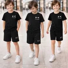 Conjunto Infantil Masculino Roupa de Menino 2 Peças Blusa e Short