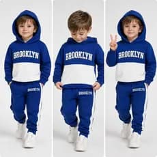 Conjunto Infantil De Frio Moleton Quentinho Casaco e Calça Masculino Brooklyn