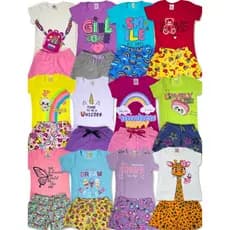 Kit Verão Infantil Feminino – 10 Peças Tamanho 01 ao 14 Anos