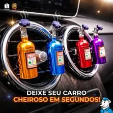 Difusor Aromatizador Veicular Garrafinha com Clip para Ar Condicionado + Refil - Perfume Automotivo Aromaterapia