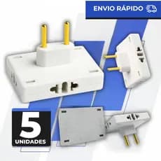 Benjamim Fixo Adaptador de Tomada Triplo 3 Pinos 10A
