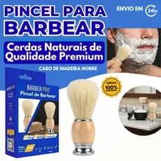 Pincel Para Espuma De Barbear Macio - Cabo De Fácil Empunhadura