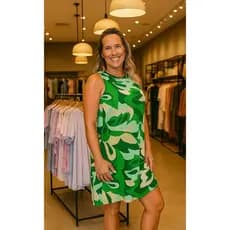 Vestido Curto Feminino em Viscose Estampado – Leve, Confortável e Perfeito para o Verão 🌿
