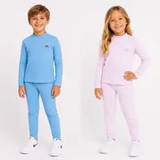 CONJUNTO SEGUNDA PELE BLUSA E CALÇA SUEDE SOFT MACIO 1 AO 8 INVERNO VERÃO MENINO MENINA