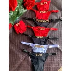 calcinha Personalizada com o nome ou frase que vc desejar/ calcinha com o nome do boy
