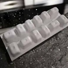 Forma de Gelo Flexível em Plástico Cubos Perfeitos e Fáceis de Soltar Molde de Gelo Antiadherente