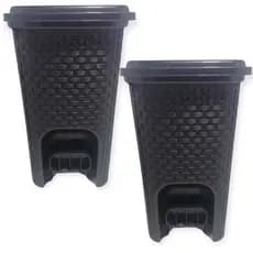 Lixeira Rattan com Pedal 7 Litros Preta