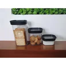 KIT DE POTE HERMÉTICO EM ACRÍLICO – ORGANIZE SEU CANTINHO DO CAFÉ COM ESTILO!