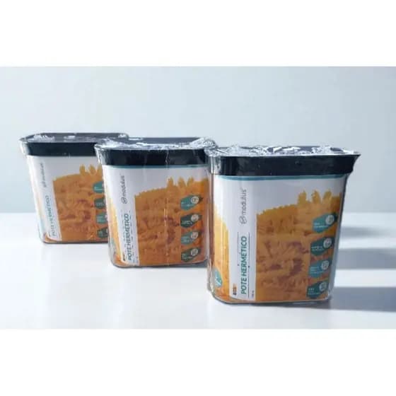 Conjuntos de potes herméticos armazenamento de alimentos 1500ml - Kit porta mantimentos - 2 ou 3pcs