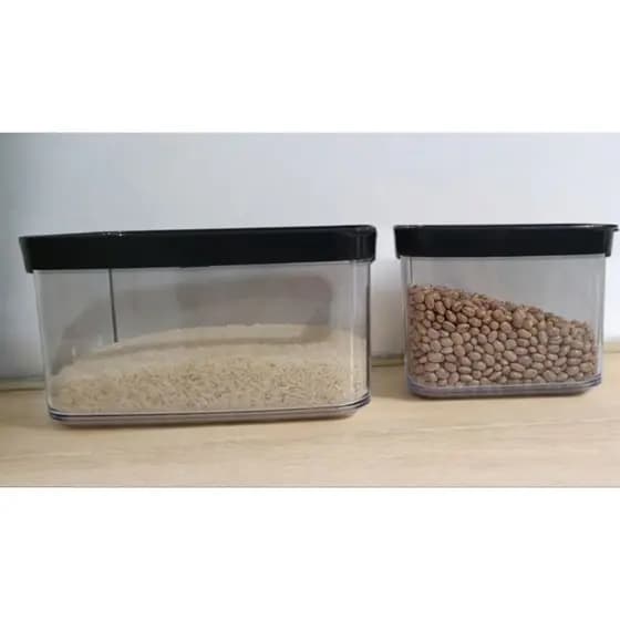 2 Potes Herméticos para arroz e pote para feijão - Kit de 2 potes 4000ml e 2500ml - pote mantimentos