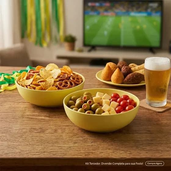 Conjunto com 4 tigelas polipropileno livre BPA - Kit com 4 bowls polipropileno várias cores