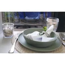 Conjunto jantar polipropileno- Conjunto de pratos plástico durável BPA free vai ao microondas- 12 pc