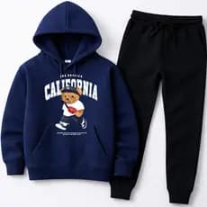 Conjunto Infantil PREMIUM Moletom Agasalho Canguru Urso California Quentinho Flanelado Confortável