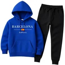 Conjunto Moletom Infantil Canguru Flanelado Quentinho Barcelona Confortável Casual Caimento Perfeito