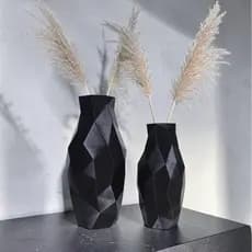 Vaso Decorativo Diamant - Kit com 2 Vasos | Decoração Moderna Sala Quarto Aparador | TUCAN HOME