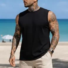 Regata Masculina Dry Fit Lisa UV Leve Confortável Academia Treino Envio Rápido