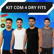 Kit 4 Regata masculina dry fit uv lisa leve confortável camiseta masculina para academia treino