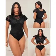Body Feminino Renda Com Pérolas Bodi Guipir Bode Manga Curta Moda Feminina Moda Balada Festa Rodeio Country.