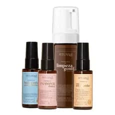 Kit Rituária Mousse Limpeza Sérum Intermediário Renovador Renovadora Hidratante Limpeza Antioxidante
