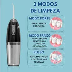 Water Flosser Profissional Sem Fio | Irrigador Oral Recarregável com Bateria de Longa Autonomia