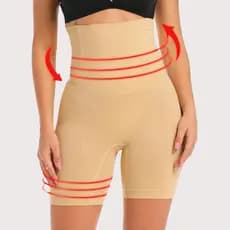 Cinta Short Modeladora Feminina Cintura Alta, Efeito Levanta Bumbum Empinado, Compressão tipo Bermuda, Reduz Medidas