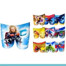 Kit 5 ou 10 Cueca Infantil Box Boxer Menino Personagens Super-Heróis Sublimada