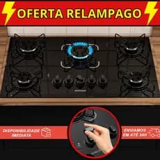 Cooktop Fogão Itatiaia Essencial 5 ou 4 Bocas Preto – Bivolt 127V com Acendimento Automático