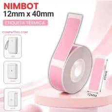 1 ROLO ETIQUETAS NIIMBOT 12x40 ROSA PINK D110 | D101 | D11