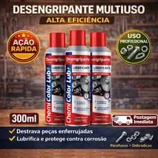 Desengripante Antiferrugem KIT C/ 3 Lubrificante 300ml Chemicolor Óleo Ferramenta unidade kit c/ 2