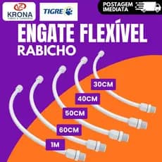 Rabicho PVC Engate Flexível Nipel 1/2 KRONA Unidades 30-40-50-60-100 krona - tigre