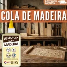 Cola de Madeira 90g 250g PVA Almaflex Extra forte Papelão Tecido Reparos MDF Artesanato Marcenaria