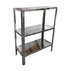 Estante 3 Bandejas Prateleiras  Galvanizadas 90cm Resistente Organizador Nicho